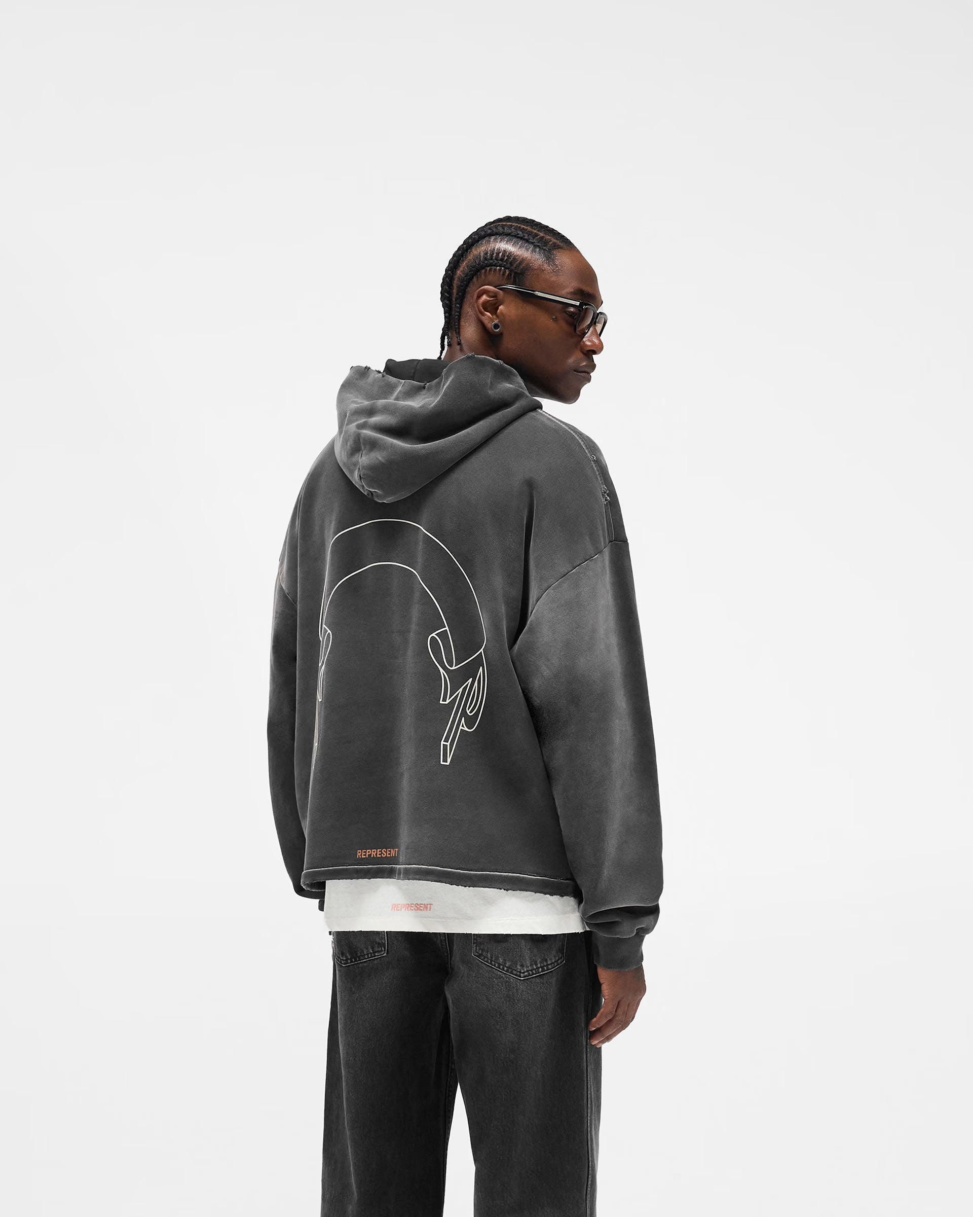 Stained Black Hoodie | Patron Club